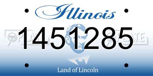 1451285 Illinois License Plate