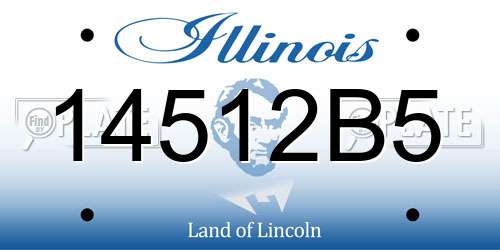 14512B5 Illinois License Plate