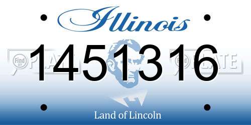 1451316 Illinois License Plate