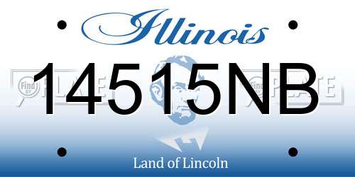 14515NB Illinois License Plate
