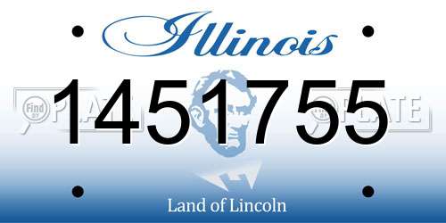 1451755 Illinois License Plate