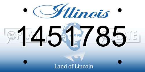 1451785 Illinois License Plate