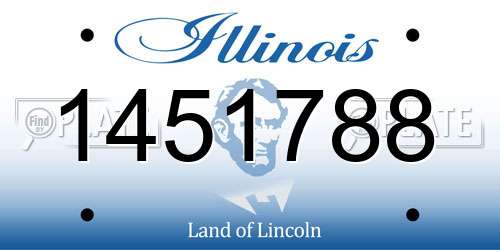 1451788 Illinois License Plate