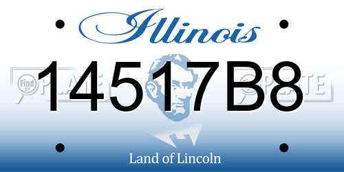 14517B8 Illinois License Plate