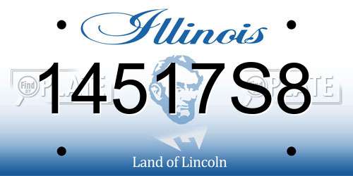 14517S8 Illinois License Plate