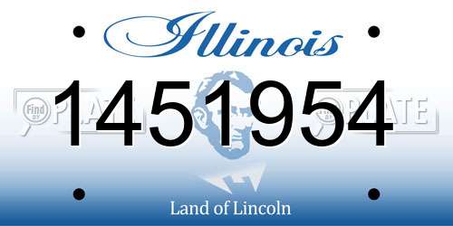 1451954 Illinois License Plate