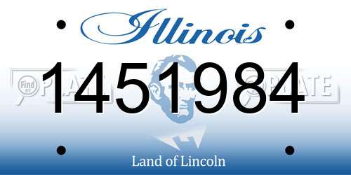1451984 Illinois License Plate