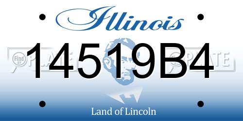 14519B4 Illinois License Plate