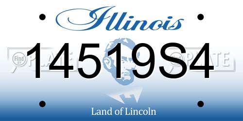 14519S4 Illinois License Plate