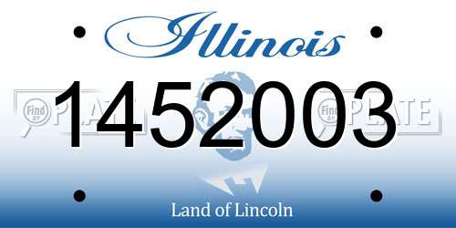 1452003 Illinois License Plate