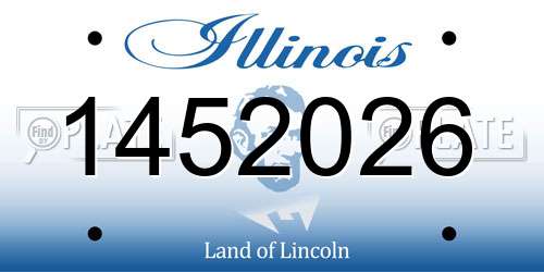 1452026 Illinois License Plate