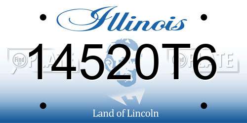 14520T6 Illinois License Plate