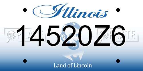 14520Z6 Illinois License Plate