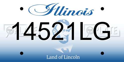 14521LG Illinois License Plate