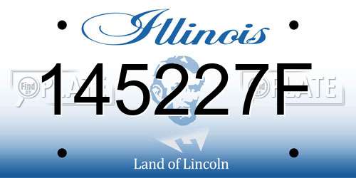 145227F Illinois License Plate
