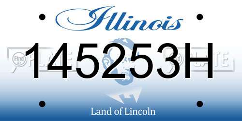 145253H Illinois License Plate