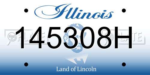 145308H Illinois License Plate