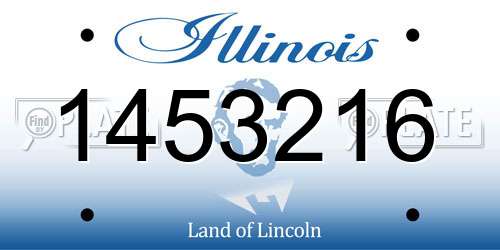 1453216 Illinois License Plate