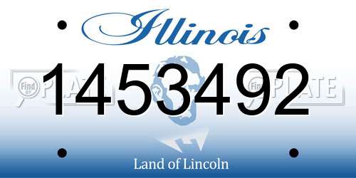 1453492 Illinois License Plate