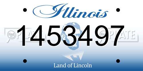 1453497 Illinois License Plate
