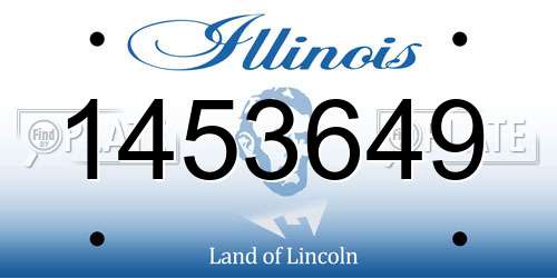 1453649 Illinois License Plate