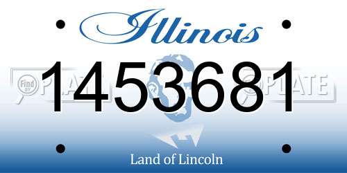1453681 Illinois License Plate