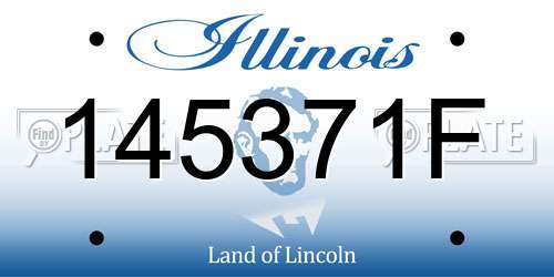 145371F Illinois License Plate