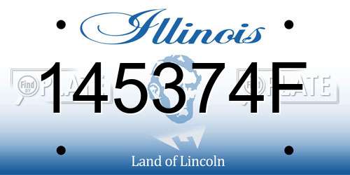145374F Illinois License Plate
