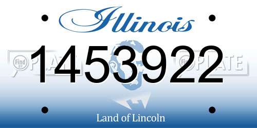 1453922 Illinois License Plate