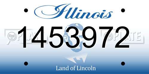 1453972 Illinois License Plate