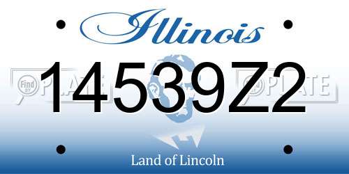 14539Z2 Illinois License Plate