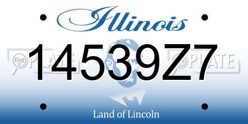 14539Z7 Illinois License Plate
