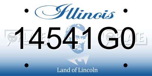 14541G0 Illinois License Plate