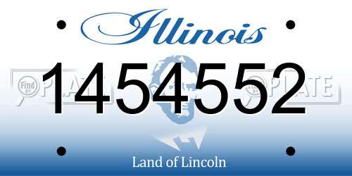 1454552 Illinois License Plate