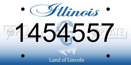 1454557 Illinois License Plate
