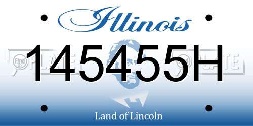 145455H Illinois License Plate