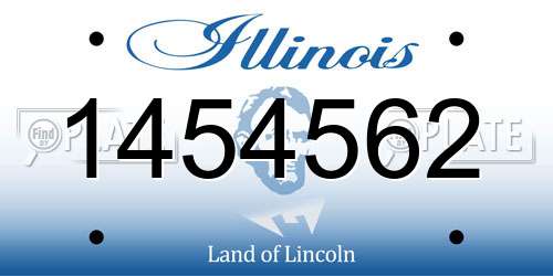 1454562 Illinois License Plate