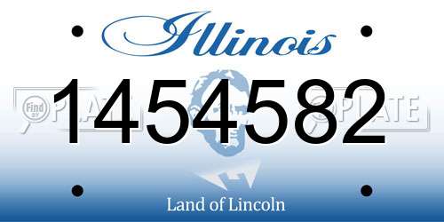 1454582 Illinois License Plate