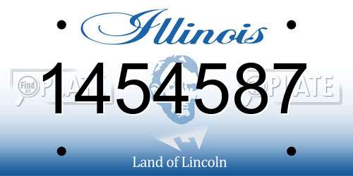 1454587 Illinois License Plate