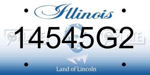 14545G2 Illinois License Plate