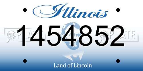 1454852 Illinois License Plate