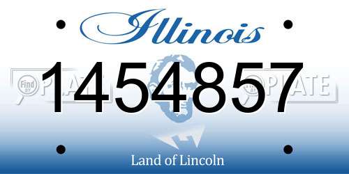 1454857 Illinois License Plate