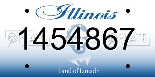 1454867 Illinois License Plate