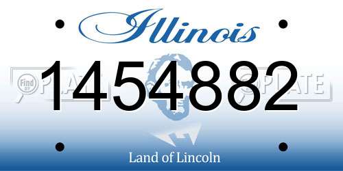 1454882 Illinois License Plate