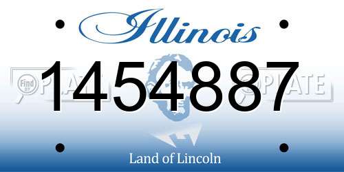 1454887 Illinois License Plate