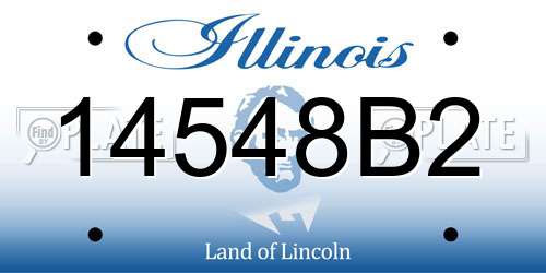 14548B2 Illinois License Plate