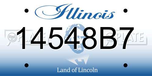 14548B7 Illinois License Plate