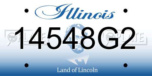14548G2 Illinois License Plate