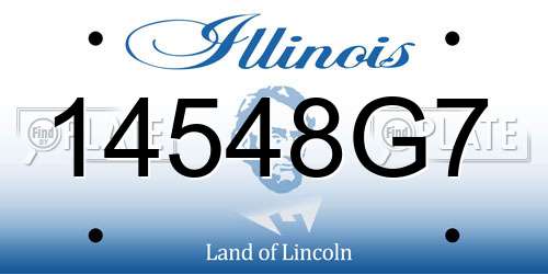 14548G7 Illinois License Plate