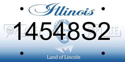 14548S2 Illinois License Plate